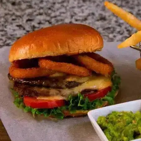 Hamburguesa Bullseye Aros de Cebolla