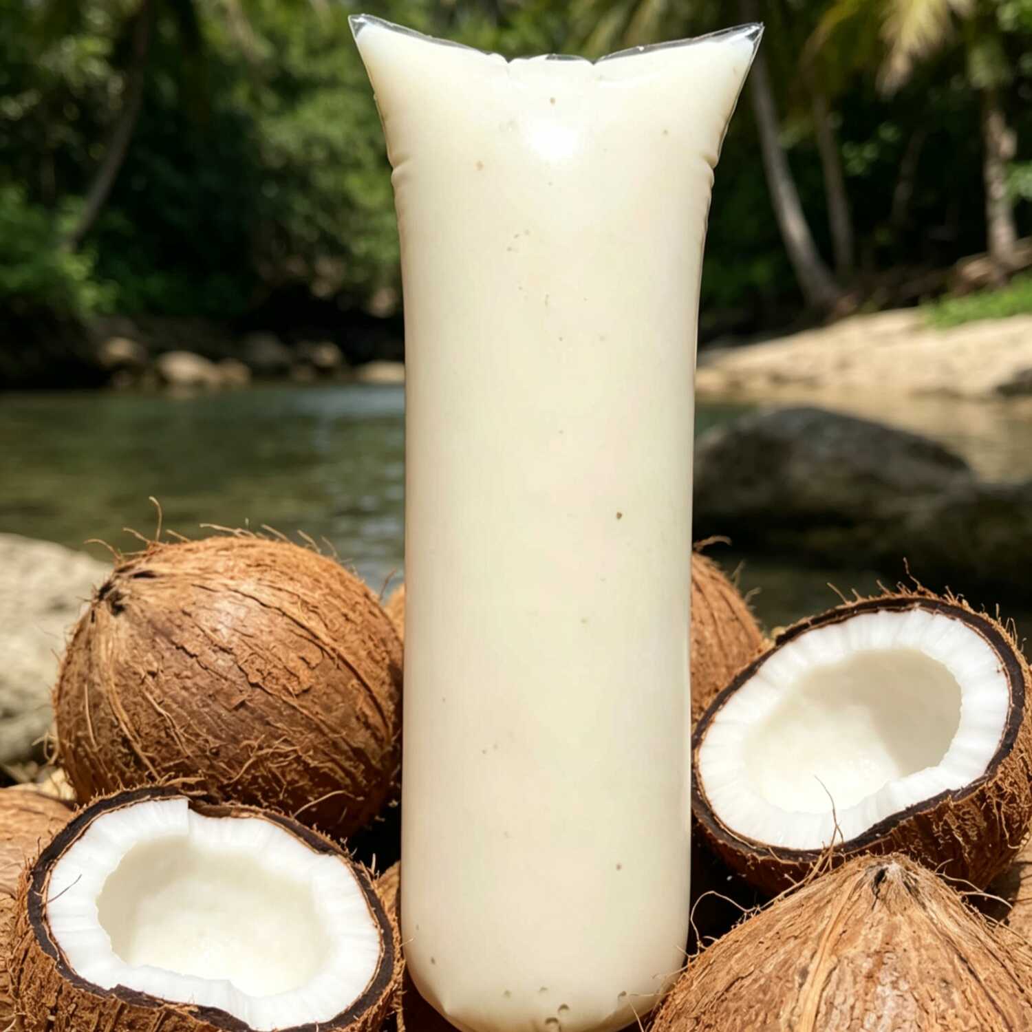 Chopp Gourmet do amor: Provou, gostou a base de leite com Coco pedaços da fruta.