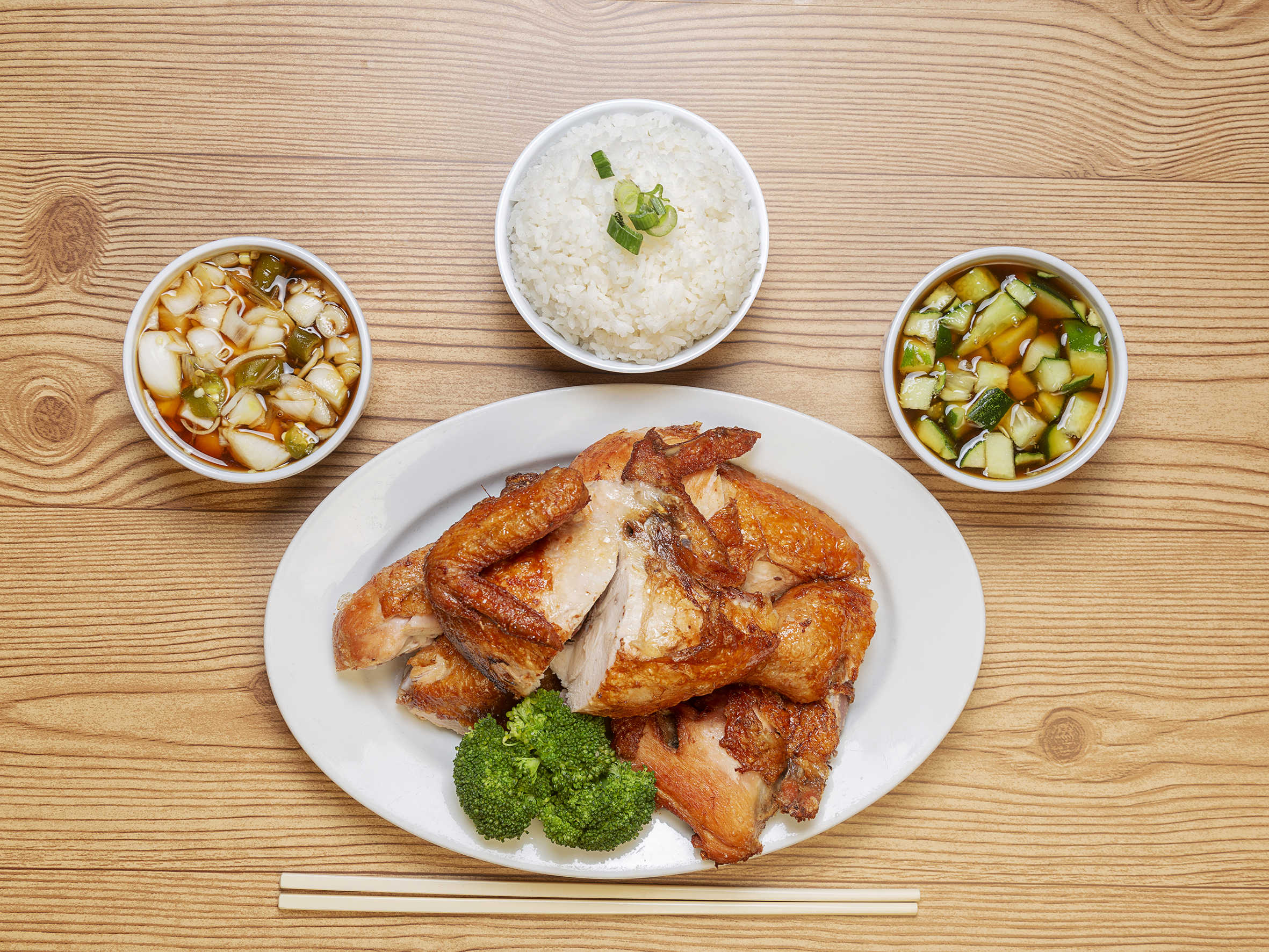 Medio Pollo en Salsa de Soya