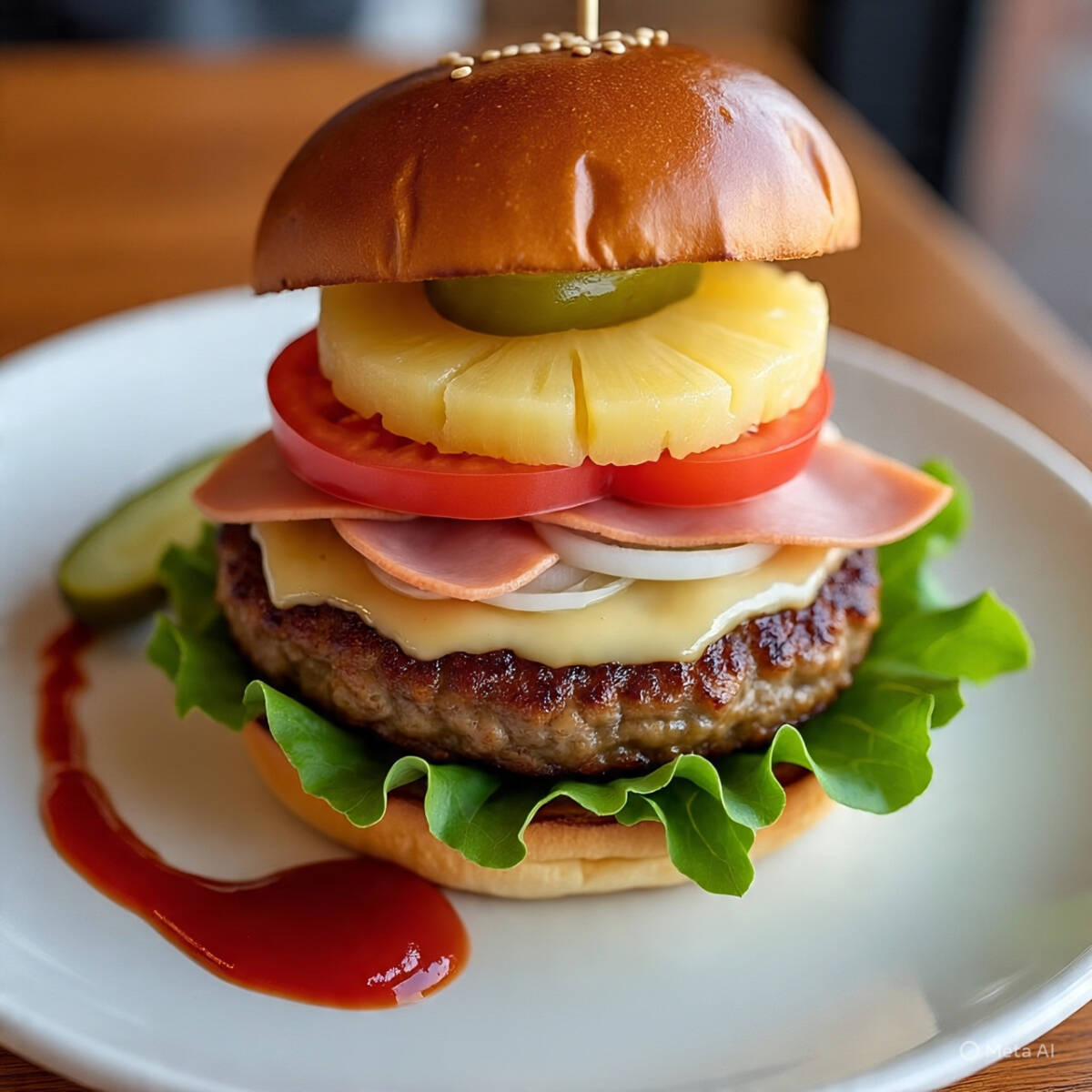 Hamburguesa Hawaiana