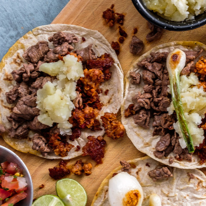 Taco Campechano con Queso (Orden 2pz)