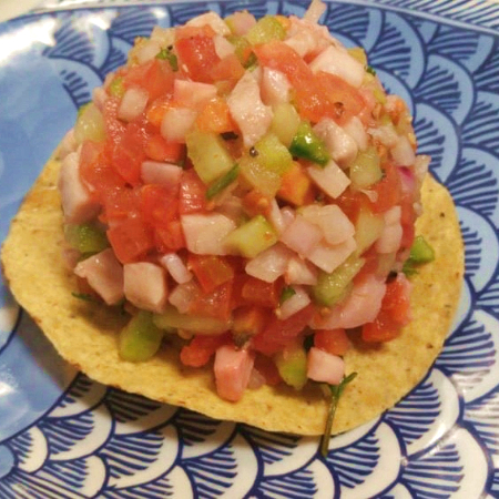 Tostada de Ceviche de Pescado