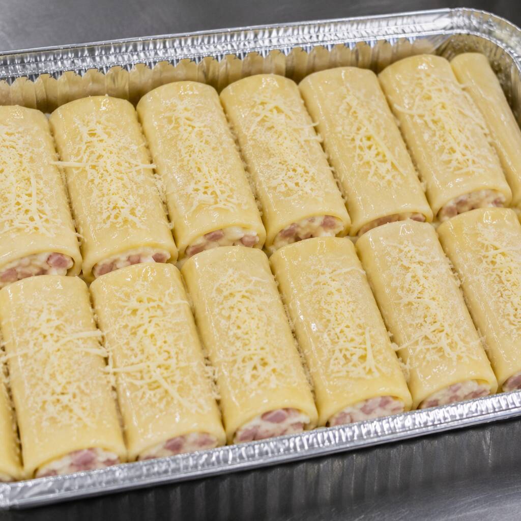 Massas enviadas geladas para preparar em casa.