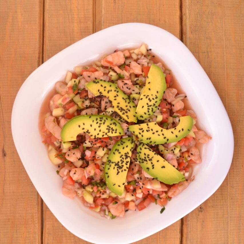Orden de ceviche de camarón