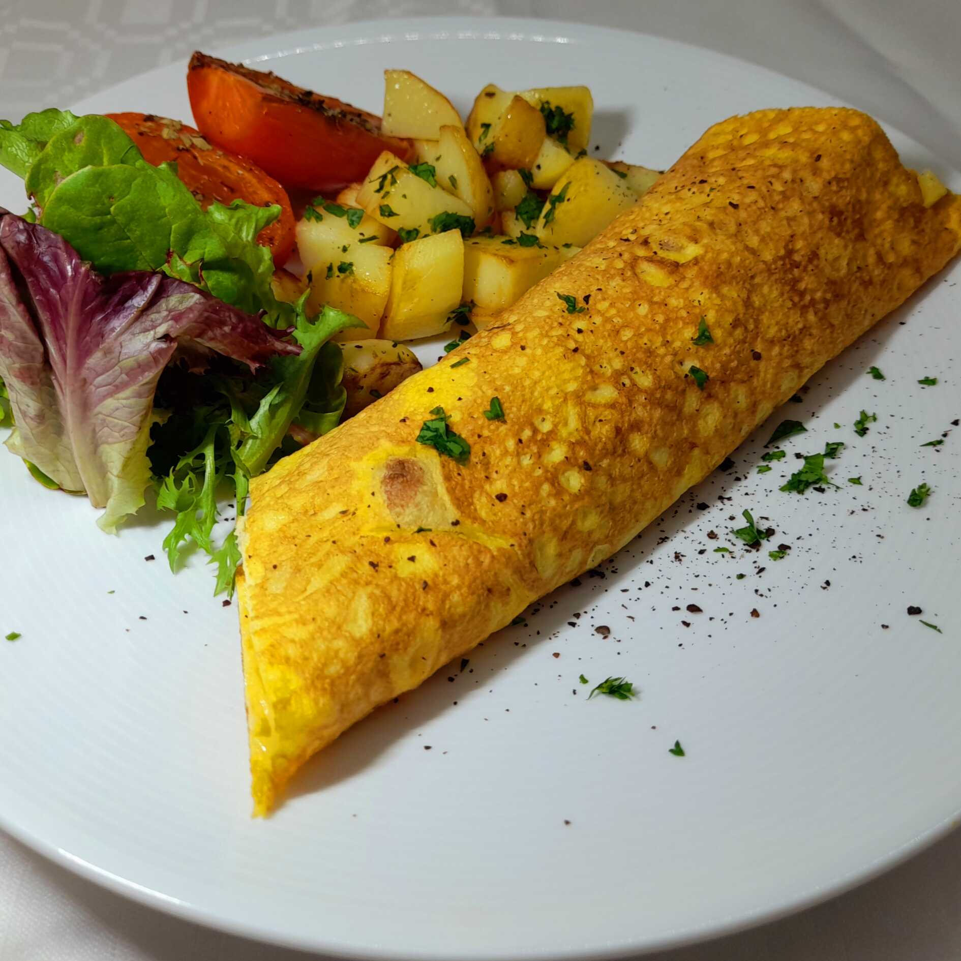 Omelette "Carbonara"