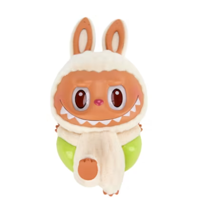 Labubu Sweating da série The Monsters Lazy Yoga Series da Pop Mart.