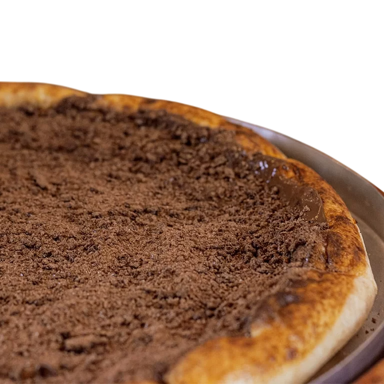 Media 4 Fatias 25cm, Massa Artesanal, Com Chocolate E Delicioso Ovomaltine