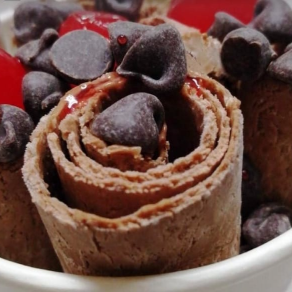 Helado en Rollo Chocolate