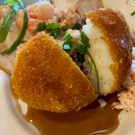 Bola de arroz cielo mar y tierra