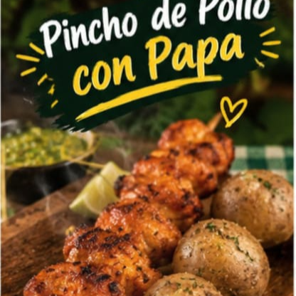 Pincho de Pollo con Papa