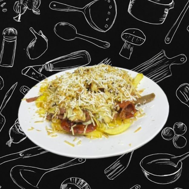 Salchipapa Mixta