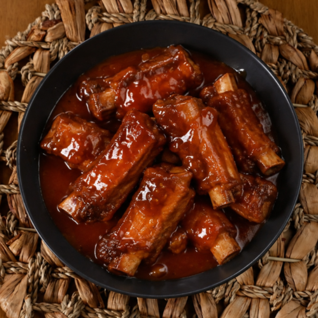 1/2Costillas de cerdo en salsa agridulce