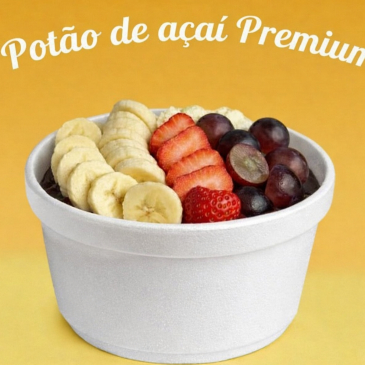 Açai Premium de 500 ml no pote de isopor