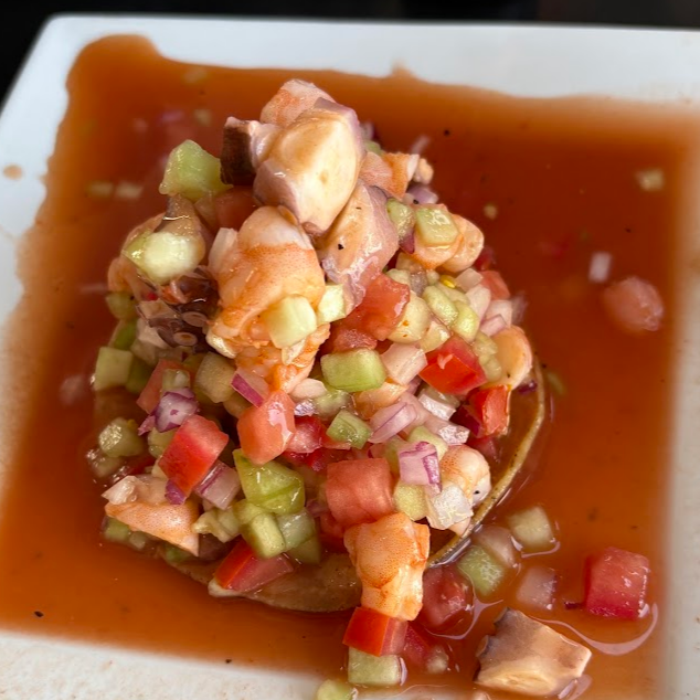 TOSTADA CEVICHE DE CAMARON