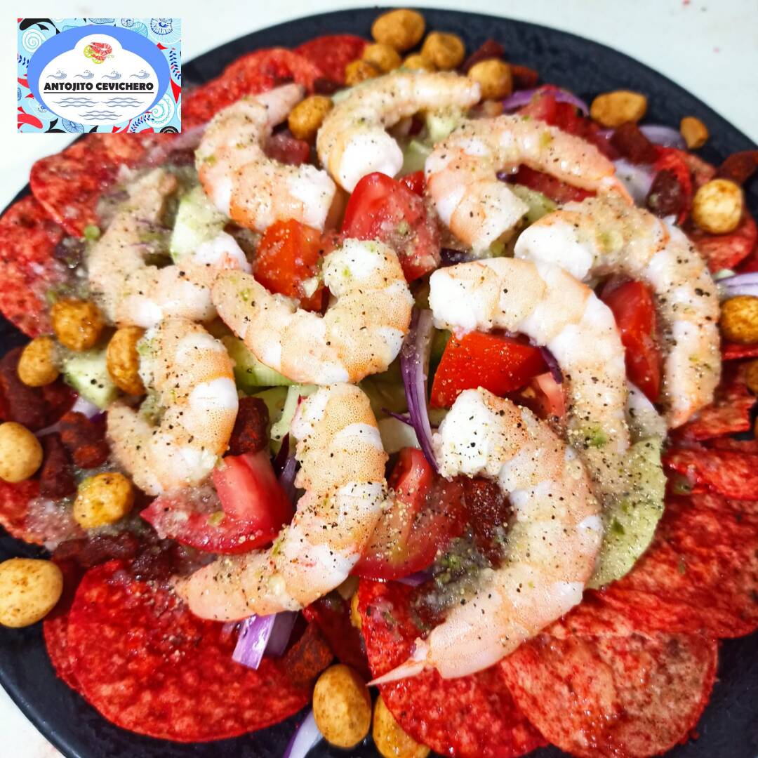 Charola Tostitos con Camarones Chica