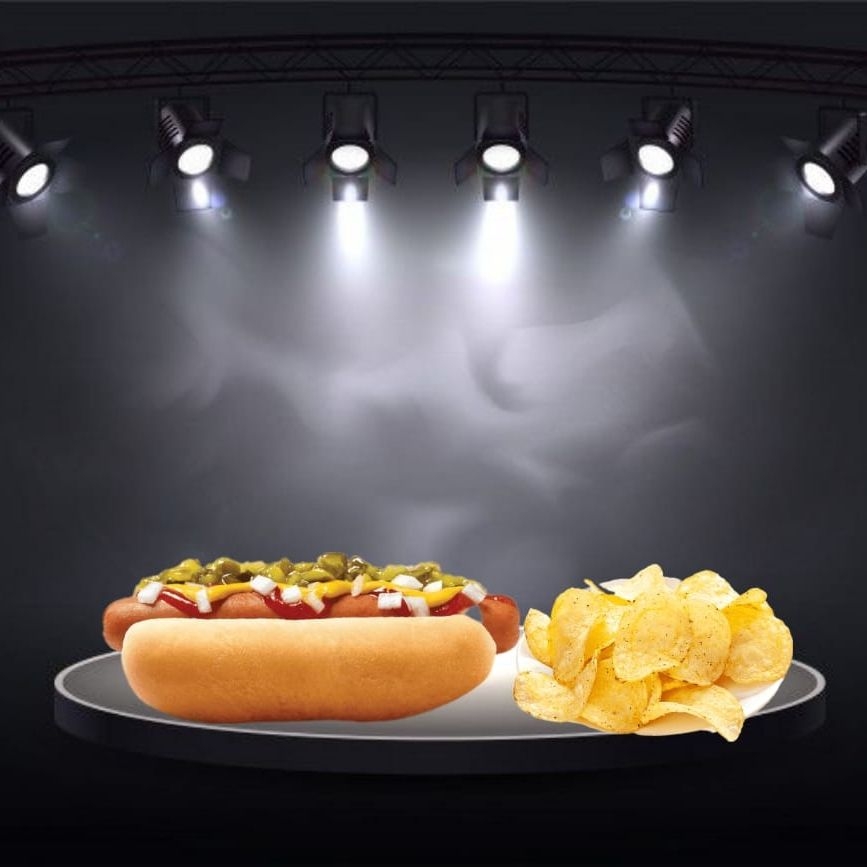 Hot dog Sencillo con Porción de Papa Dorada