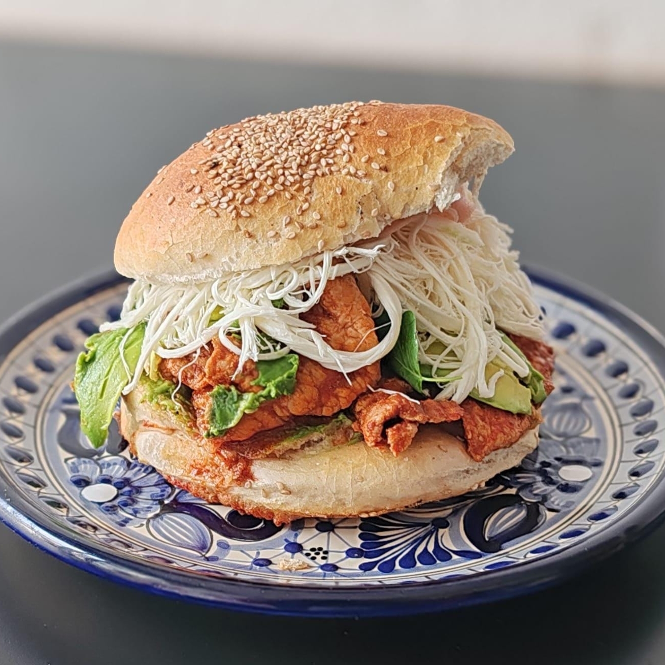 Cemita Carne Enchilada