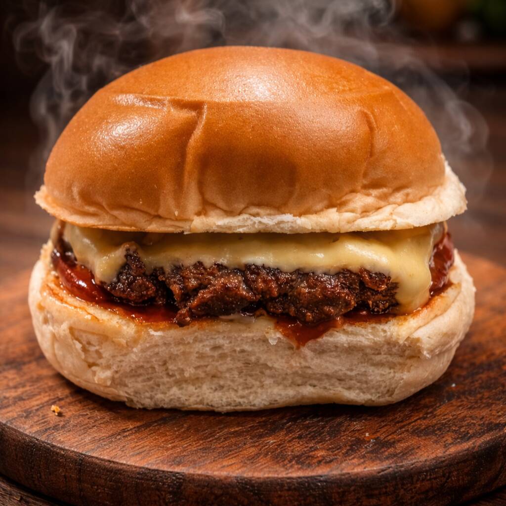 Pão Macio, 120g carne artesanal, queijo Prato, maionese caseira e molhos.