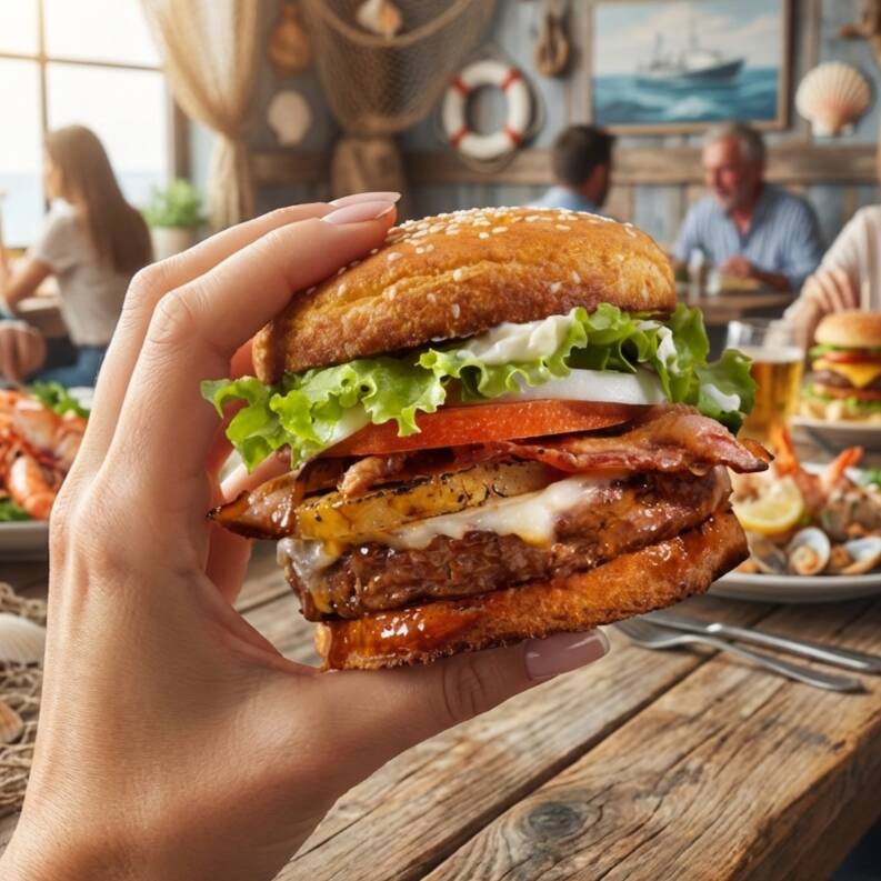 Hamburguesa Hawaiana