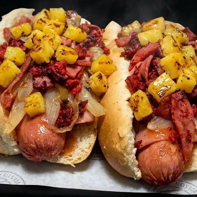 Hot Dog con Piña