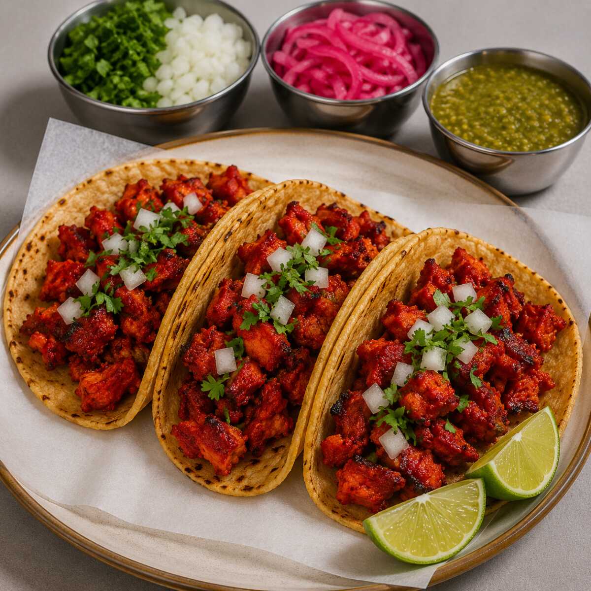 Taco de Adobada con Tortilla de Maíz
