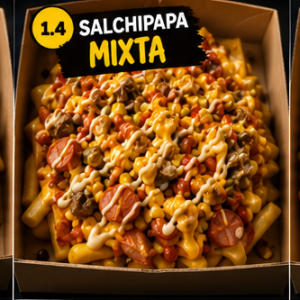 Salchipapa Mixta
