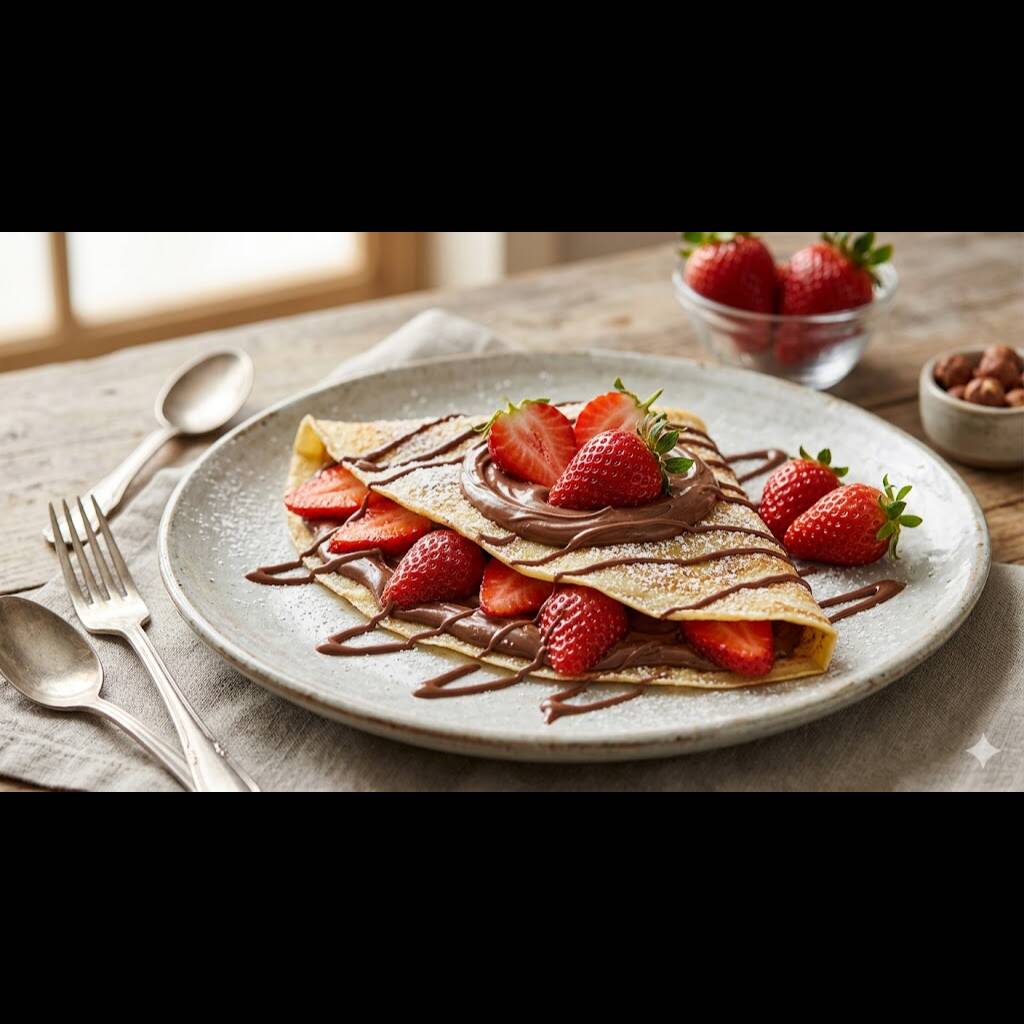 Crepa con Nutella y Fresas