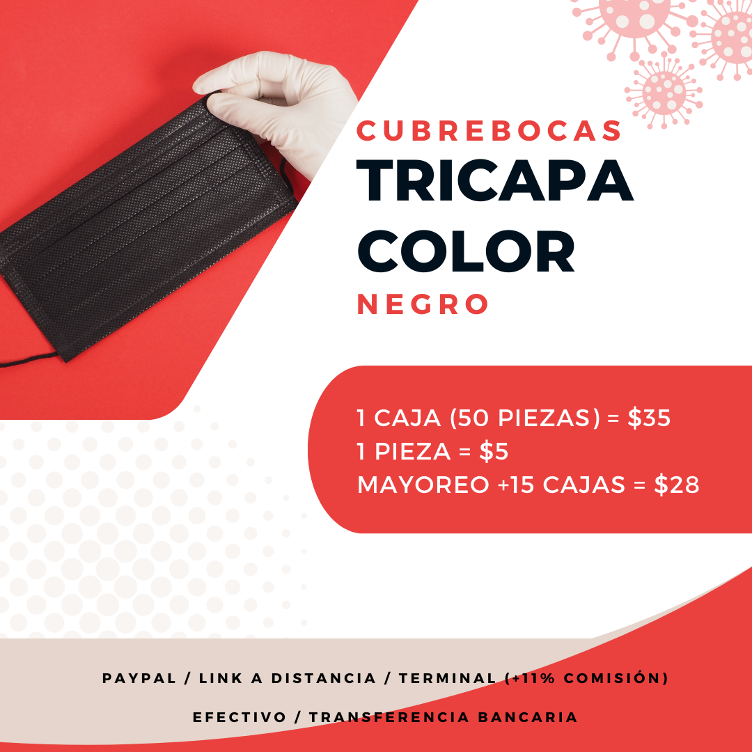 Caja de Cubrebocas Tricapa