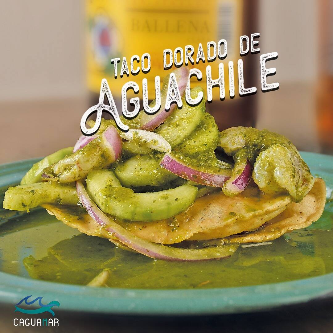 Taco Dorado con Aguachile