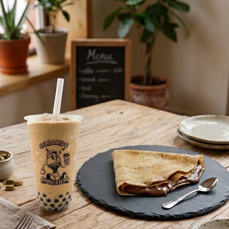 Frappe Capuccino y Crepa de NUTELLA