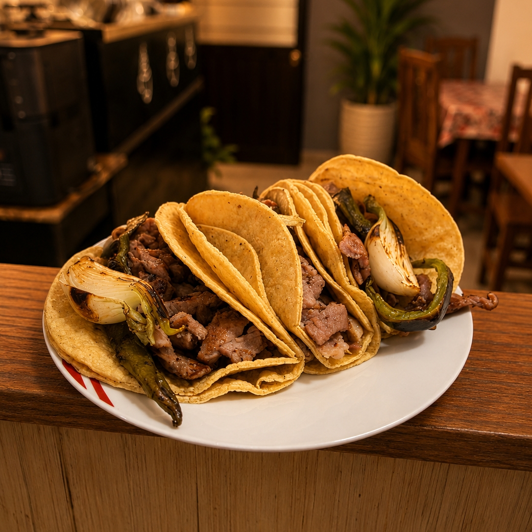 Orden Tacos Asada, Longaniza o Campechano 3 pzas