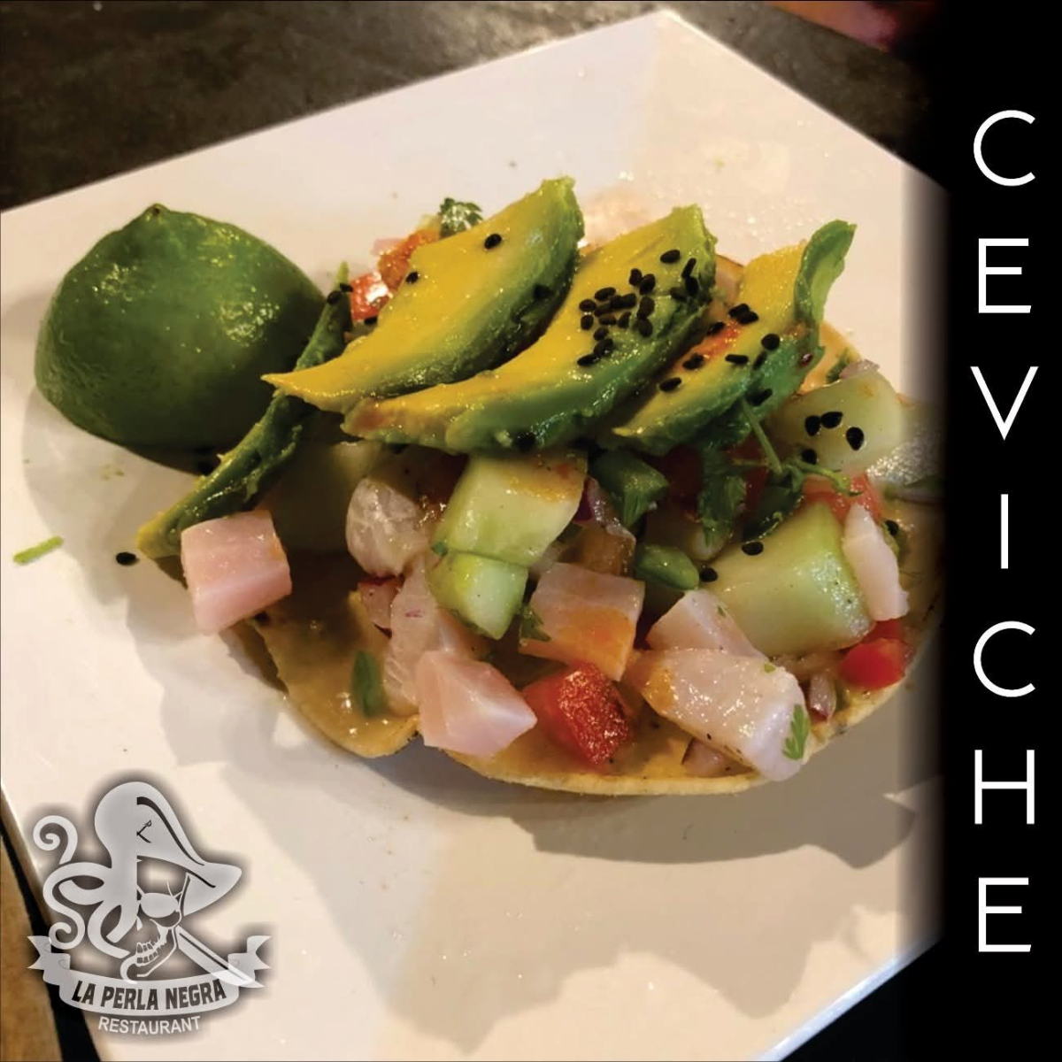 Tostada de Ceviche de Pescado