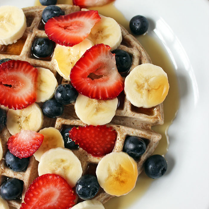 Waffle Integral con Fruta
