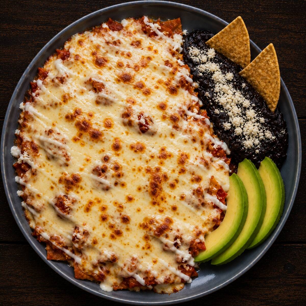 Chilaquiles Queso Fundido