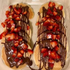 Hot Cakes Nutella con Fresa