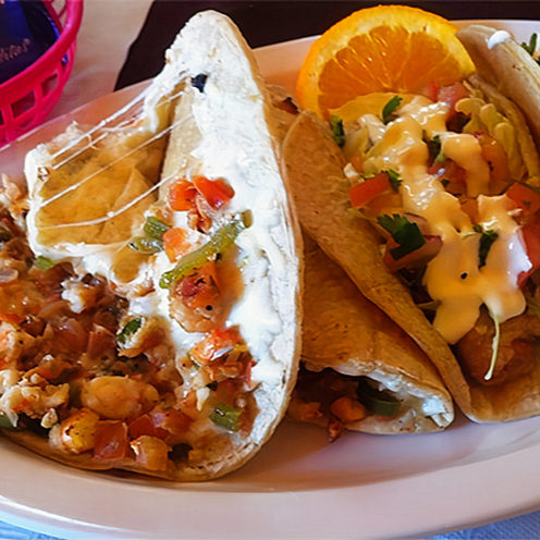 3 Tacos de chicharrón de pescado