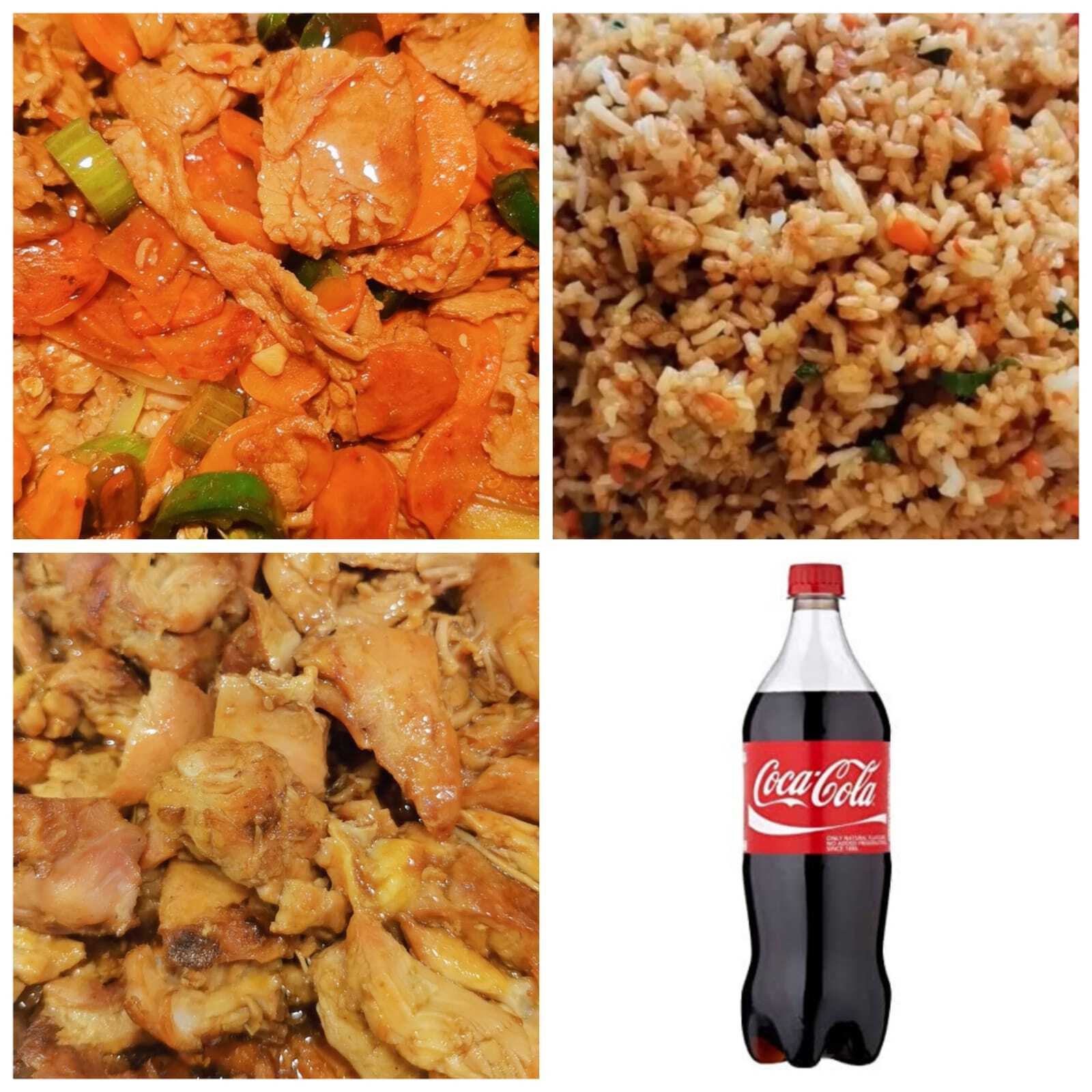 Pollo a la Plancha y Carnes Picoso(煎鸡+辣猪肉+可乐)