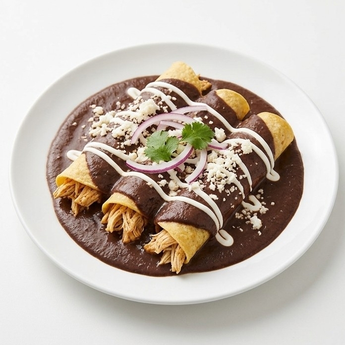 Enfrijoladas con Pollo