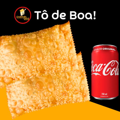 Escolha os Sabores dos Pastéis + 1 Bebida Gelada *Imagem ilustrativa Massa 21 cm - 140 g, cada