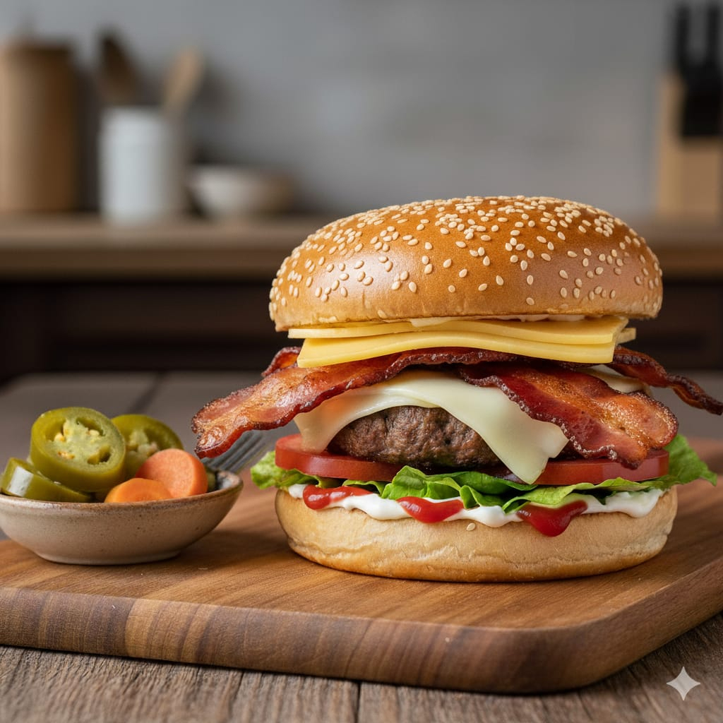 Hamburguesa Súper Clásica Doble Queso