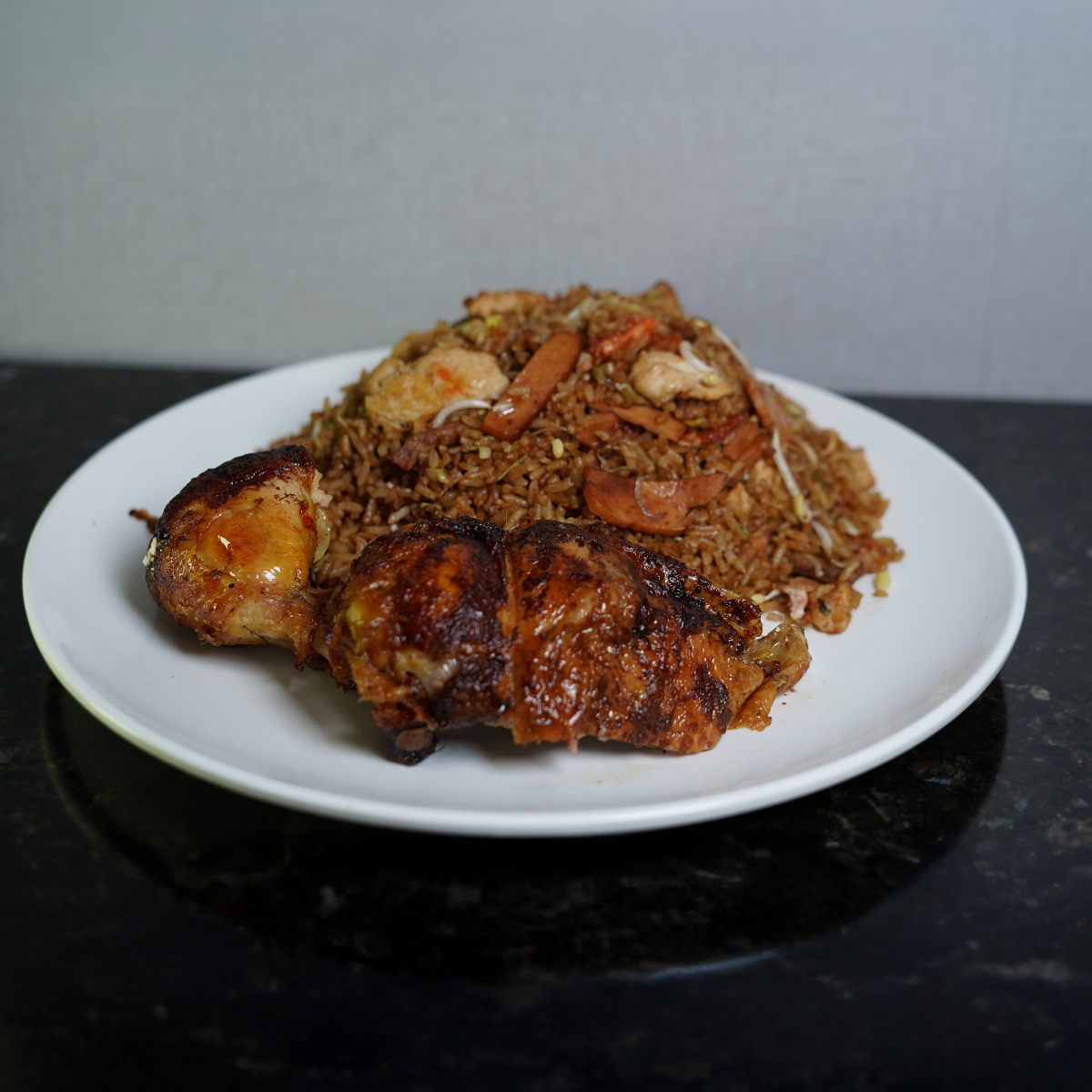 1/4 Pollo Asado con arroz pequeño