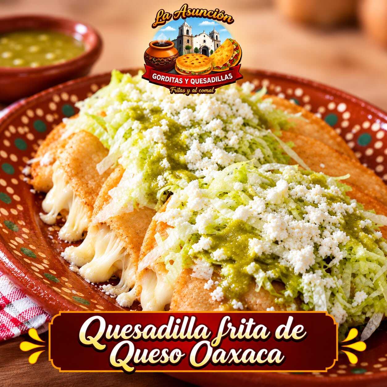 QUESADILLA FRITA DE QUESO OAXACA