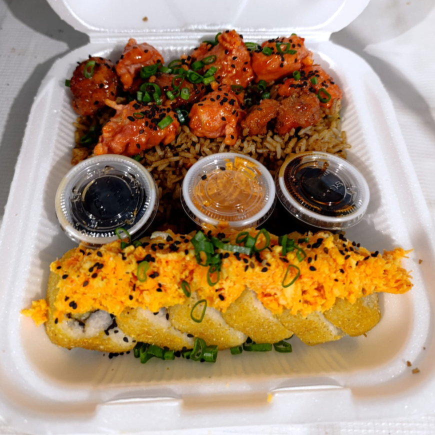 ½ Platillo + ½ Sushi