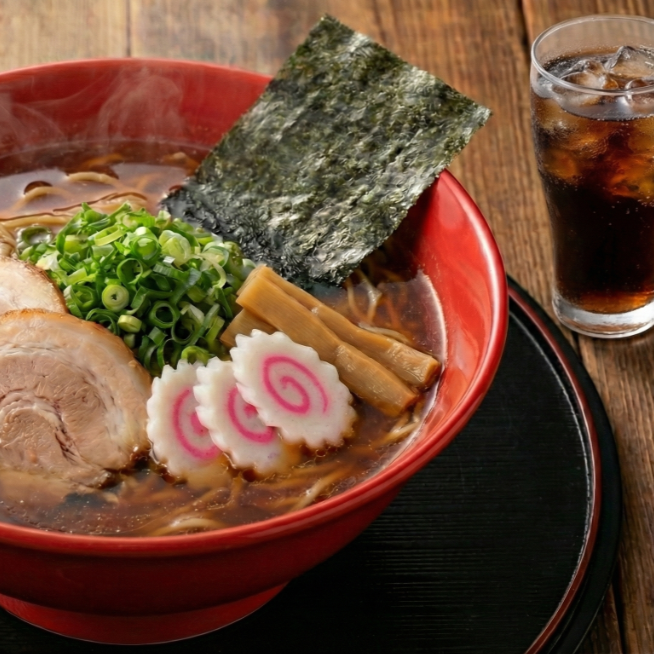 Shoyu ramen y calpis