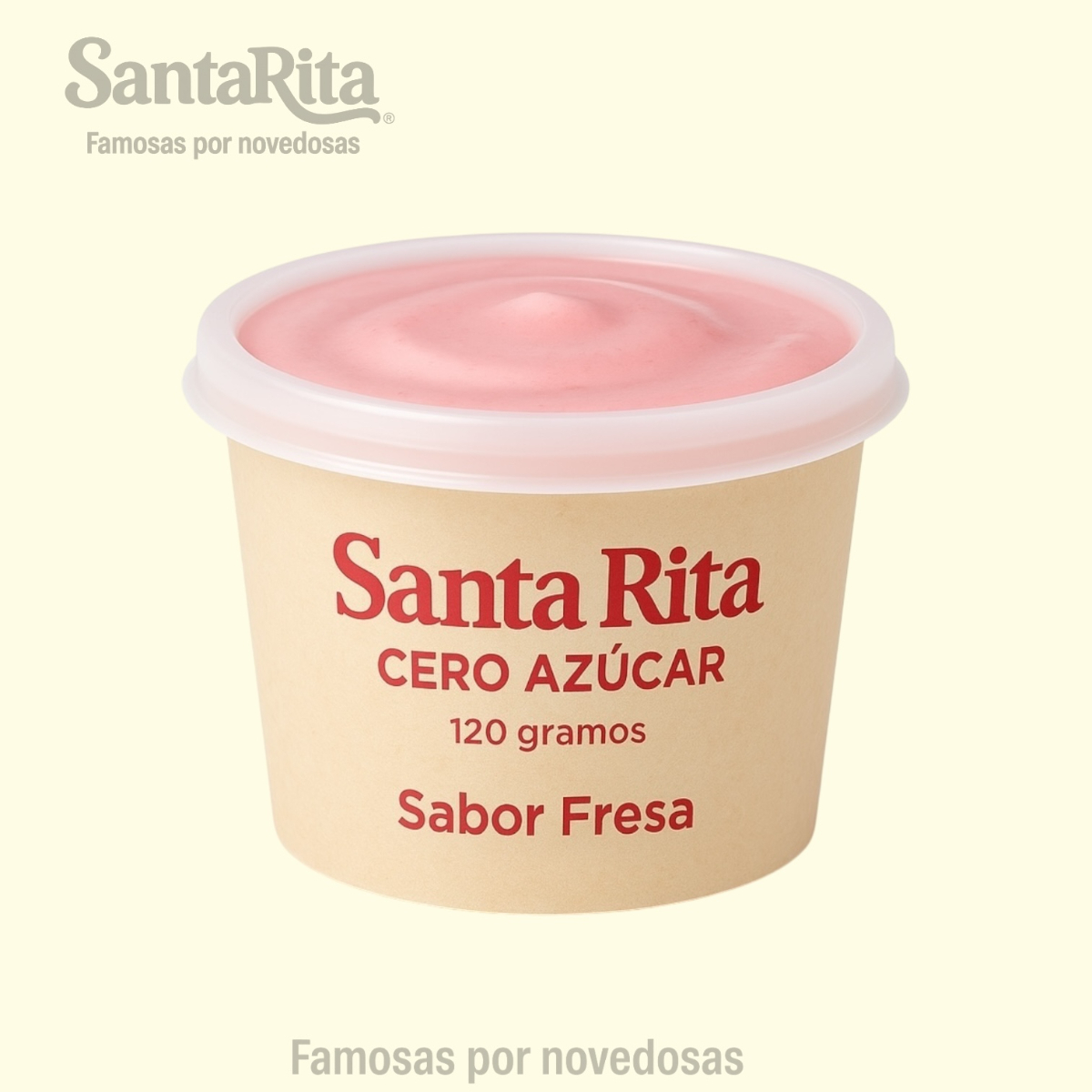 VASO DE HELADO DE FRESA CERO AZUCAR