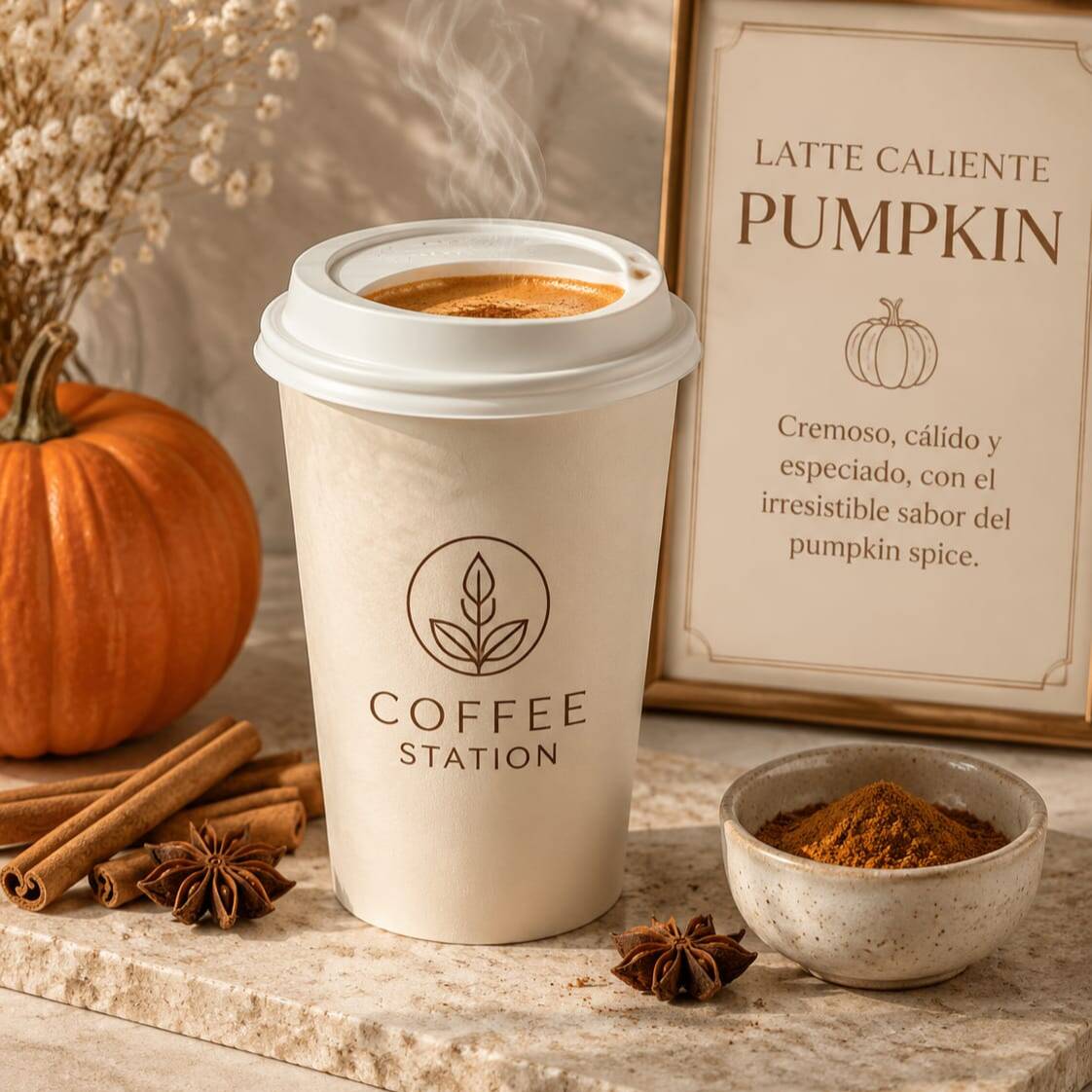 Latte caliente pumpkin
