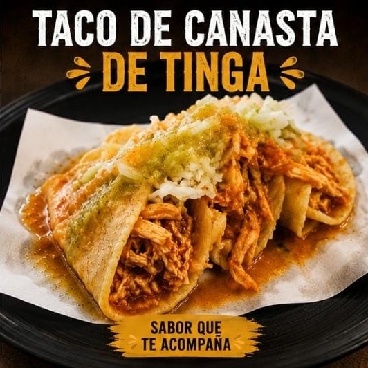 Taco de Canasta Tinga