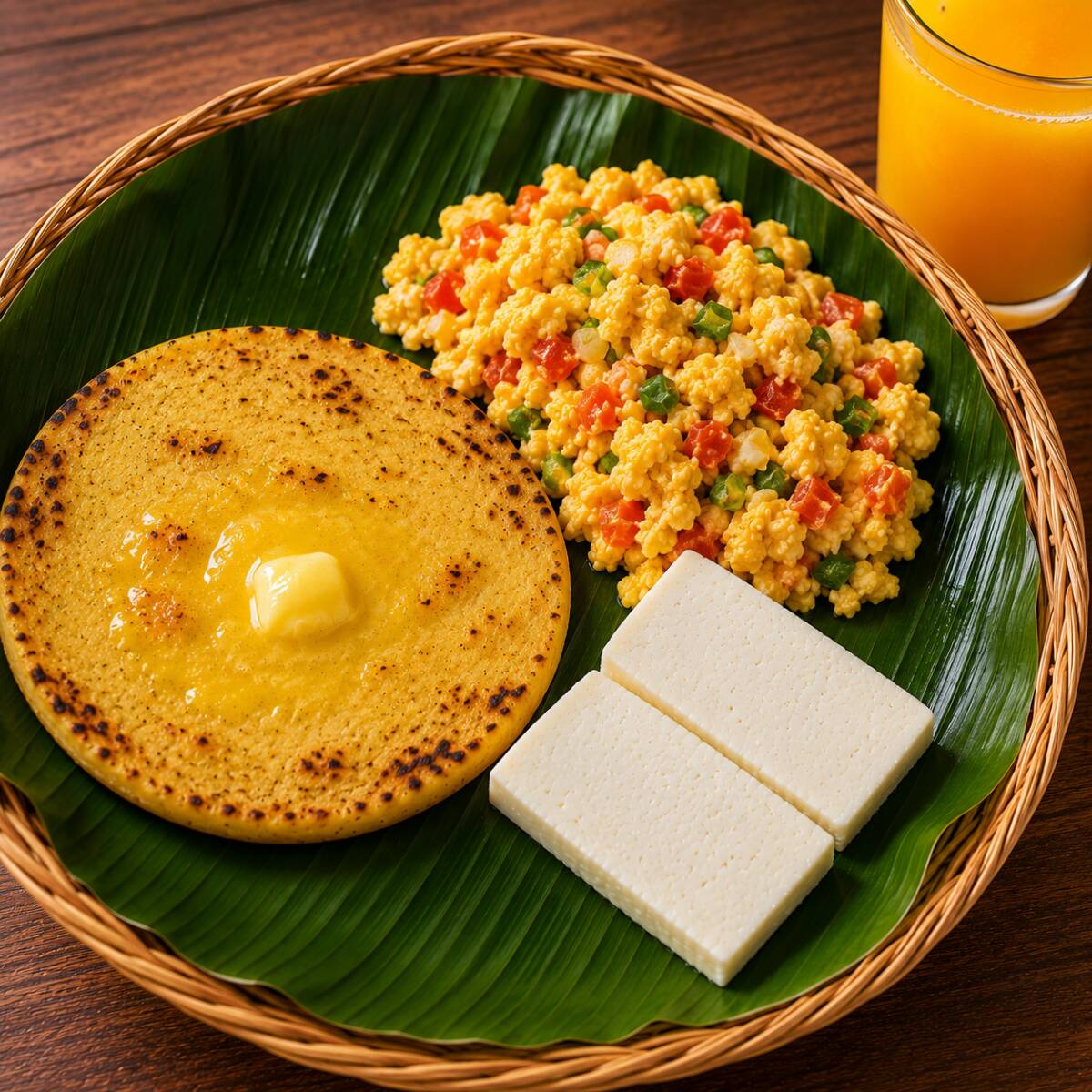 Arepa Paisa con Huevos Pericos