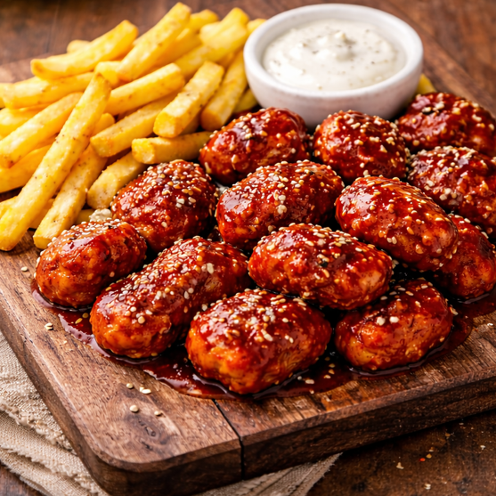 Orden de Boneless BBQ más Orden de Papas