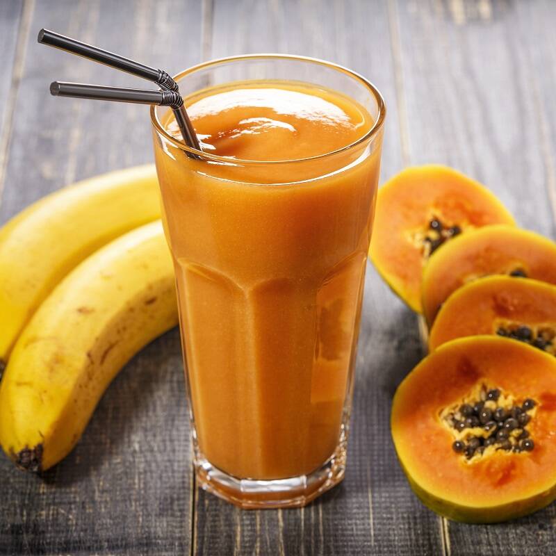 🍌Licuado de banana y papaya